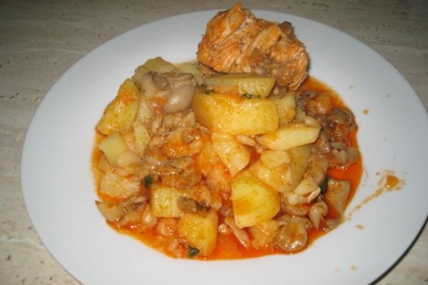 mancare de cartofi cu ciuperci