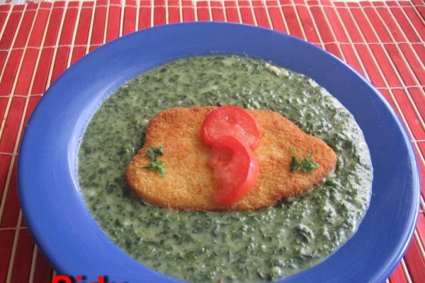 Spanac fiert in lapte cu chiftelute umplute cu cascaval