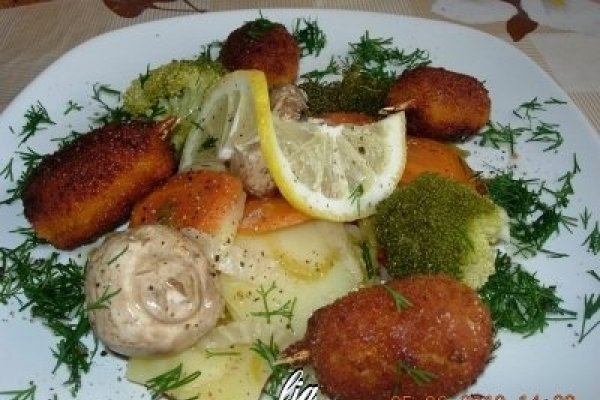 Clesti crab pane, cu legume