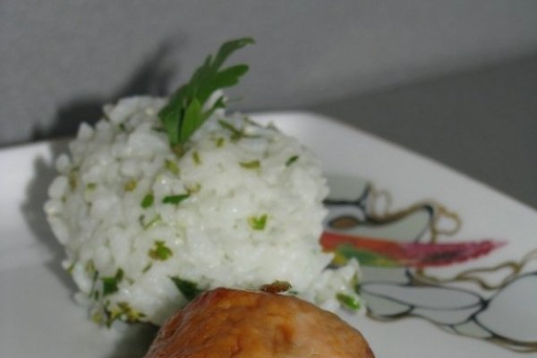 Pui umplut cu ciuperci si orez aromat