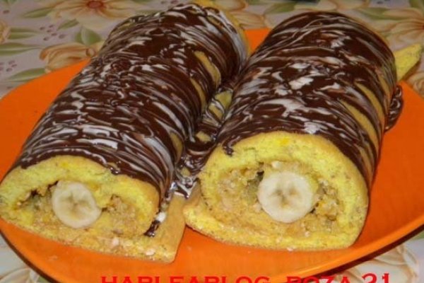 Rulada cu banane si cocos