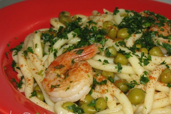 Paste cu creveti si mazare