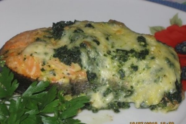 Somon cu spanac gratinat