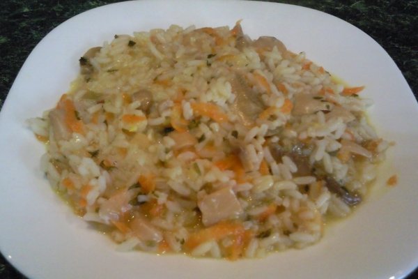 Pilaf de orez cu ciuperci