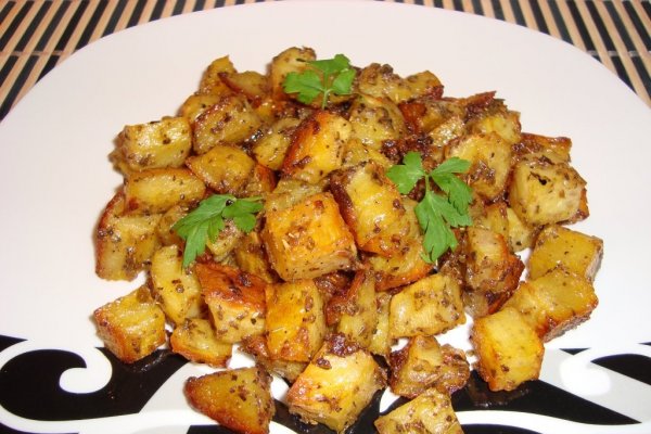 Cartofi la cuptor cu mustar si usturoi