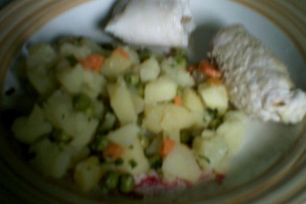 Rulou  de pui cu garnitura de legume