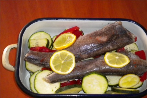 Cod cu  zucchini la cuptor