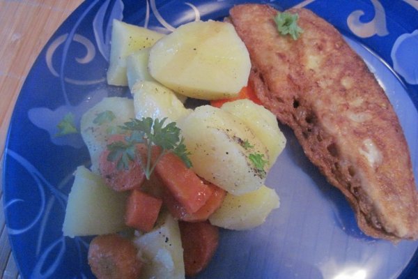 File de peste pane cu legume natur