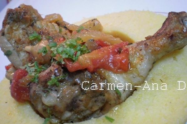 Saramura de pui  cu mamaliga