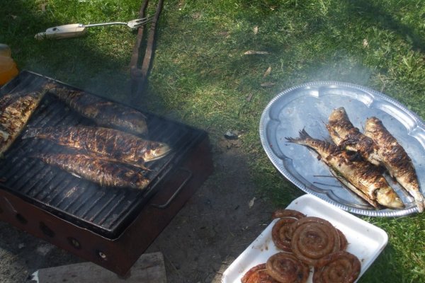 Scrumbie cu leustean la gratar