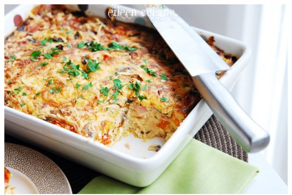 Frittata cu sunca si ardei