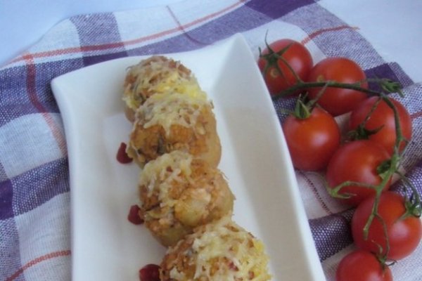 Cartofi umpluti cu soia si ciuperci