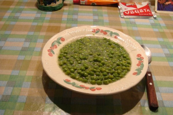 Mâncare de mazăre verde