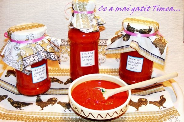 Pasta de gogosari cu rosii