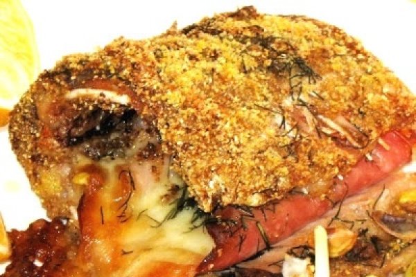 Rondele de crap umplute cu sunca si cascaval