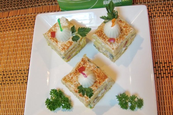 Cuburi aperitiv cu Miez de lapte ton si branza