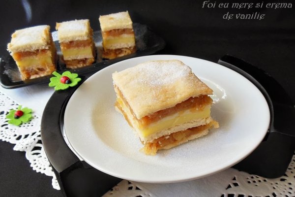 Foi cu mere si crema de vanilie