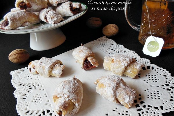 Cornulete cu cocos si nuca de post