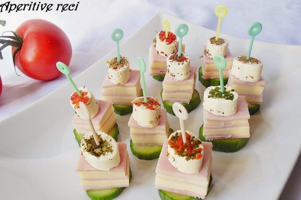 Aperitive reci cu sunca si cascaval