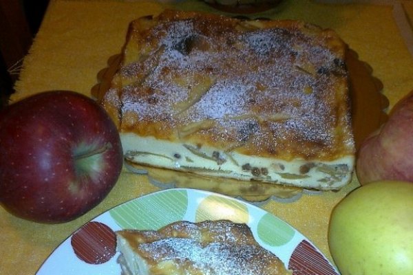 Prajitura cu branza si mere