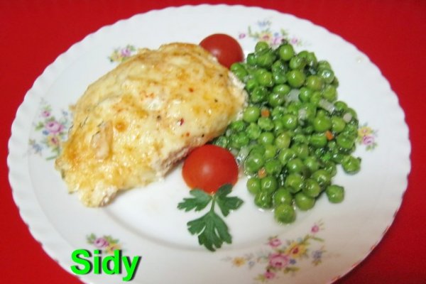 Chiftelute gratinate, cu mazare verde