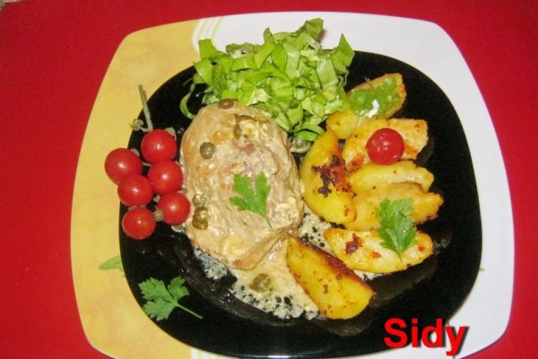 Portofele cu branza in sos de smantana cu capere