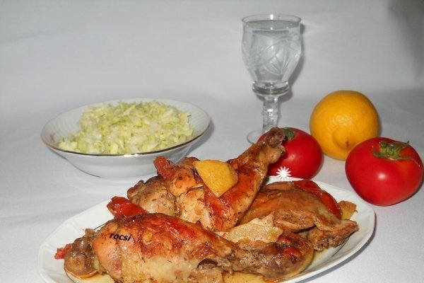 Pulpe de pui cu rosii si lamaie la punga