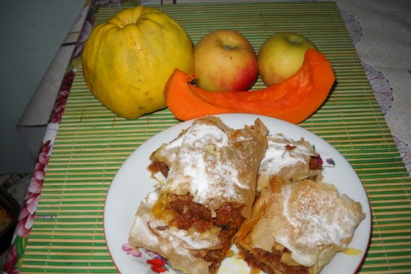 Placinta cu bostan, mere si gutui