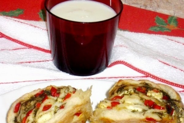 Painici umplute cu branza feta ,ardei gras si marar