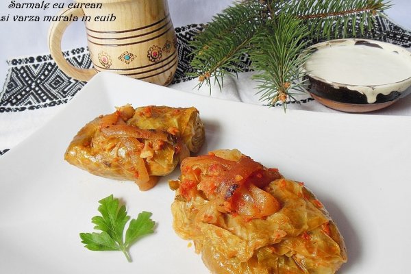 Sarmale cu curcan si varza murata in cuib