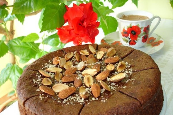 Tort de ciocolata cu migdale si nuci reteta by Jamie Oliver