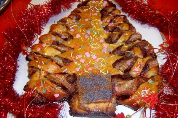 Cozonac cu ciocolata si nuca "Bradut"