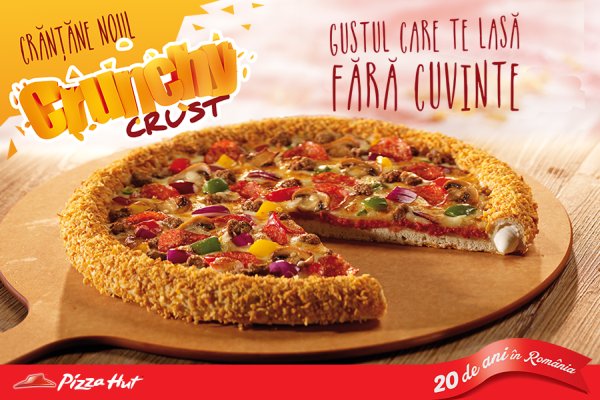 Crunchy Crust, un nou blat inovator la Pizza Hut și Pizza Hut Delivery