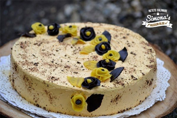 Tort cu crema de portocale si ciocolata