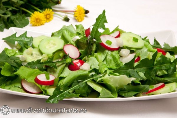 Salata verde cu frunze de papadie