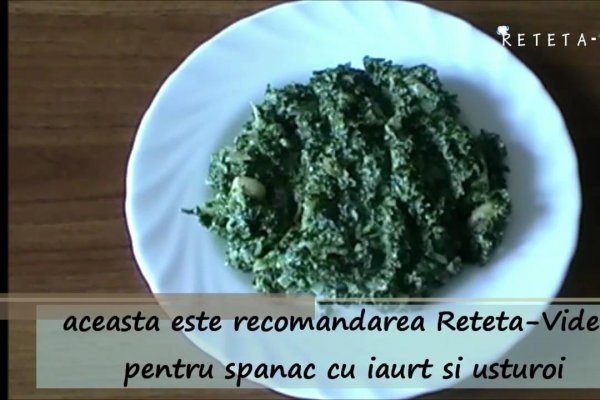 Spanac cu iaurt si usturoi