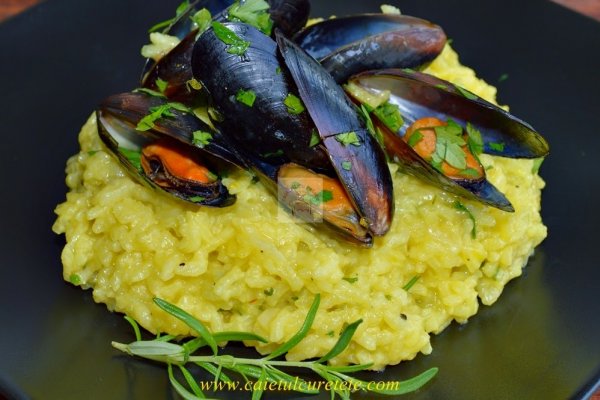 Risotto cu midii si sofran