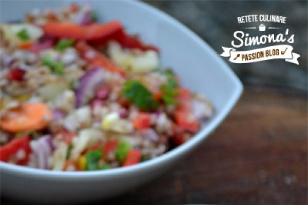 Salata vegana cu hrisca si legume