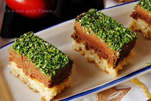 Prajitura cu nuca de cocos si ganache de ciocolata