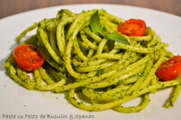Paste cu pesto de busuioc si spanac