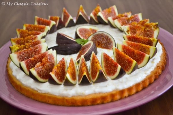 Tarta de smochine cu iaurt si portocale