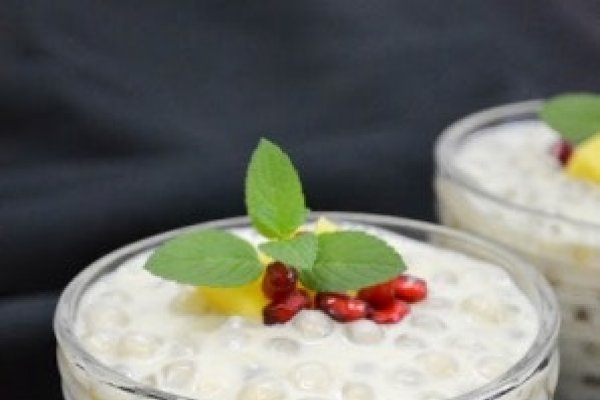 Budinca de tapioca cu lapte de soia