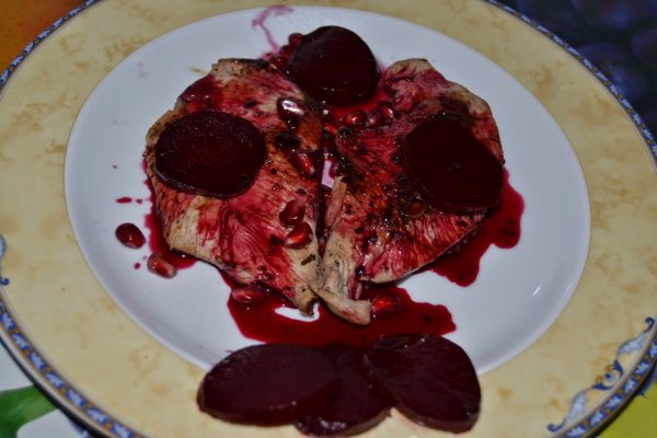 Piept de pui cu sos de rodii