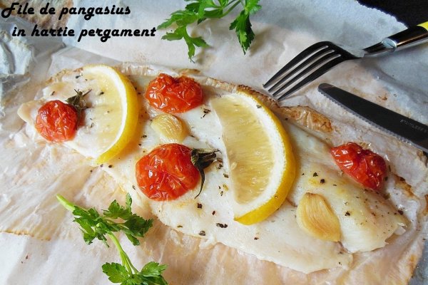 File de pangasius in hartie pergament