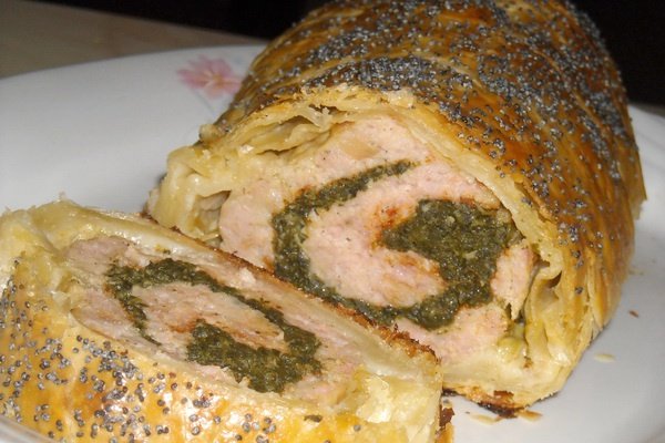 Rulada cu carne si spanac
