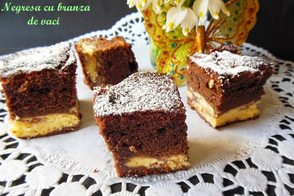 Negresa cu branza de vaci