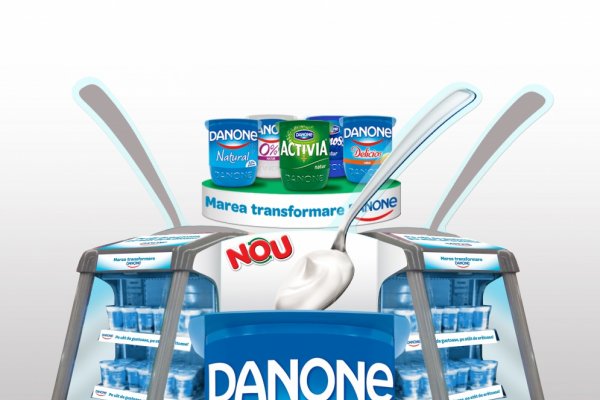 Din mai, rafturile magazinelor devin mai atractive datorită noului pahar Kiss de la Danone