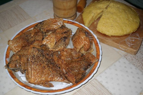 Crap prajit cu malai.