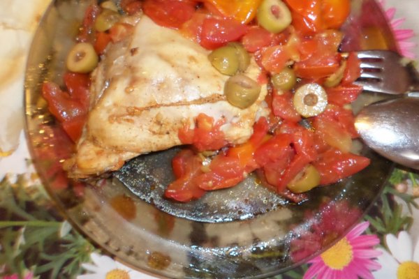 Pasare cu rosii si masline la punga!