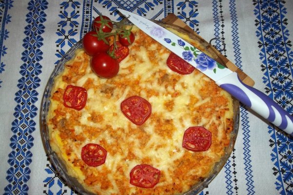 Musaca de cartofi piure cu carne si ciuperci